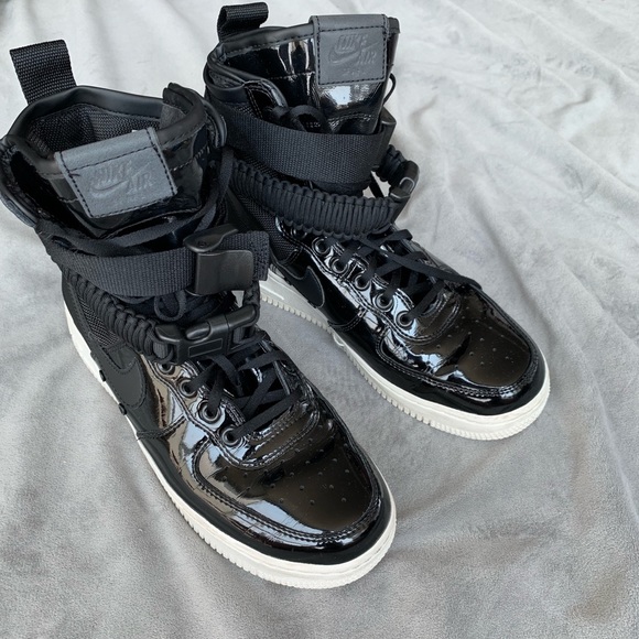 Nike Air Force high top black patent leather - Picture 3 of 7